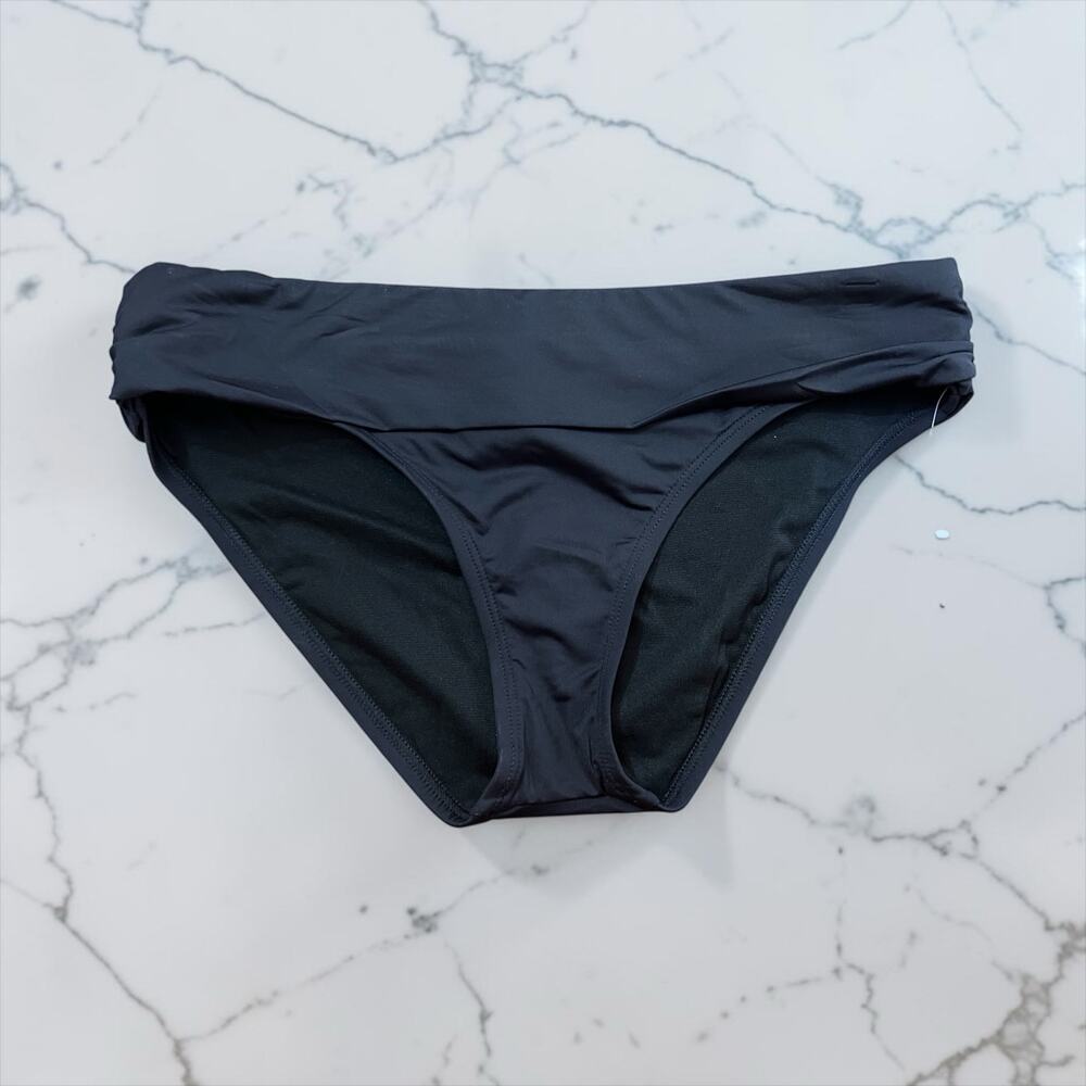 Kenneth Cole New York Black Fold Over Bikini Bottoms Size M NWT